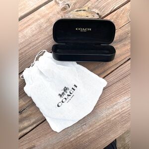 Coach Eyeglass/Sunglass Black Case & Dust Bag